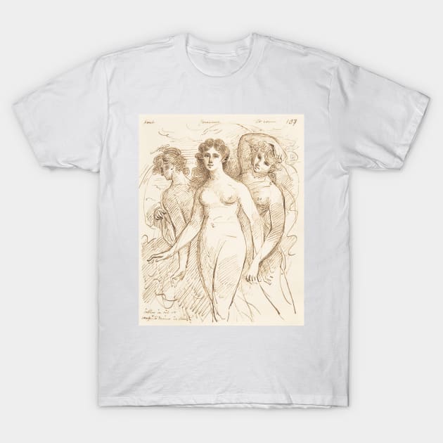 The Hours (1800) by Samuel Shelley T-Shirt by WAITE-SMITH VINTAGE ART